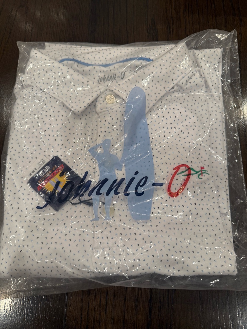 Johnnie-O White Patterned Short-Sleeve Shirt
